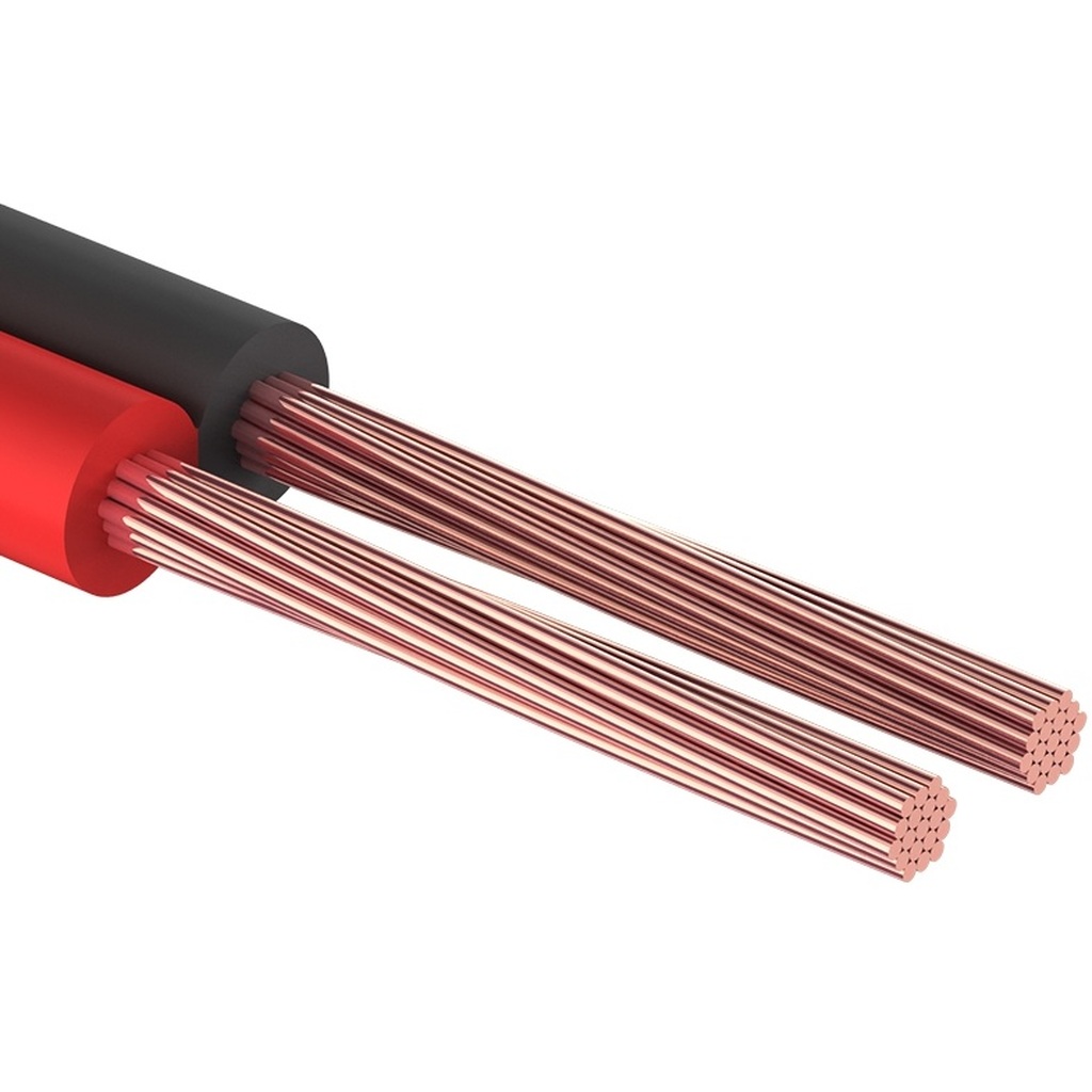 Акустический кабель 2х1.00 кв.мм, красно-черный, 100м PROCONNECT 01-6105-6