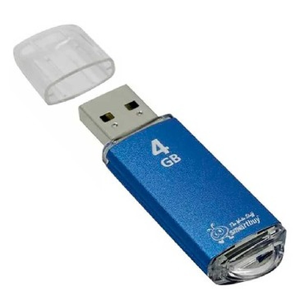 USB флеш SMARTBUY 4GB V-CUT BLUE SB4GBVC-B