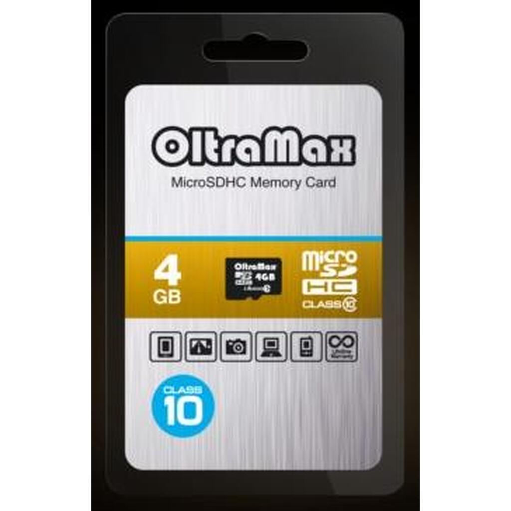 Карта памяти OLTRAMAX MicroSDHC 4GB Class10 o-1069828