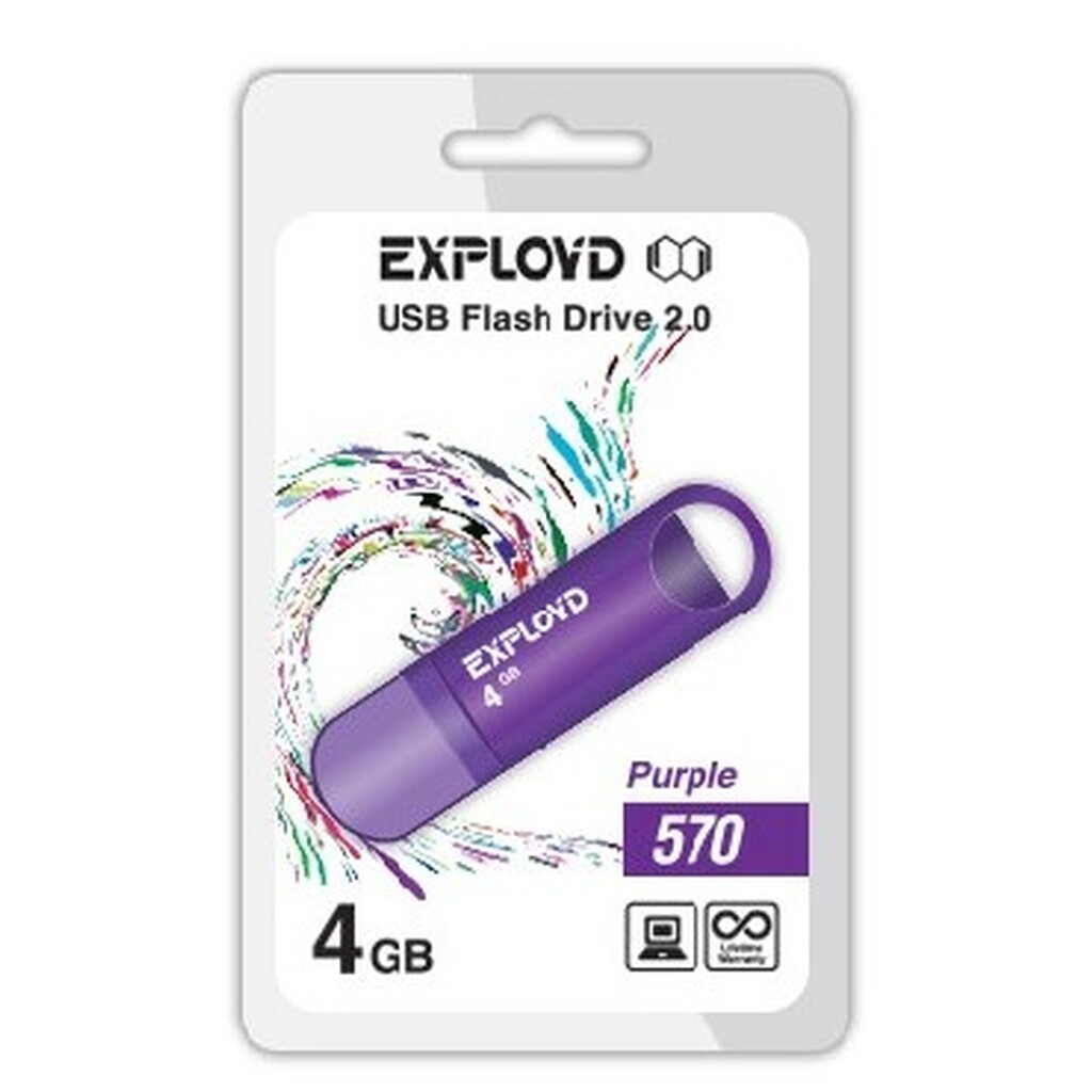USB флэш-накопитель EXPLOYD 4GB-570-пурпур