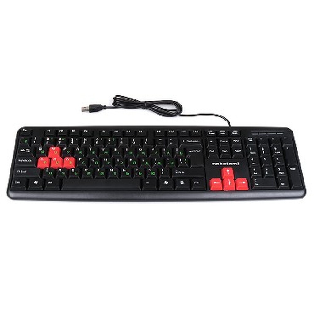 Клавиатура NAKATOMI KN-02U USB черный-красный o-1093760