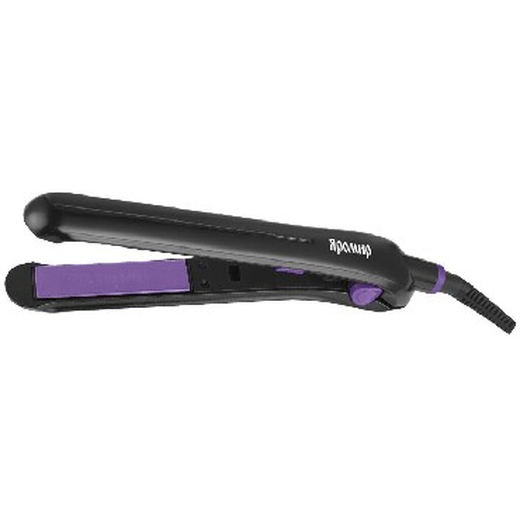 Прибор для укладки волос ЯРОМИР ЯР-200 (щипцы-выпрямление) черный с фиолетовым