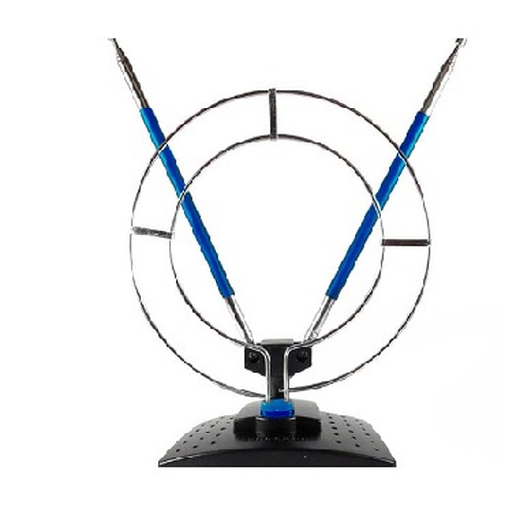 Антенна комнатная ЭФИР SE-910 DVB-T2/ДМВ+МВ, пассивная с кольцом (синие усы)