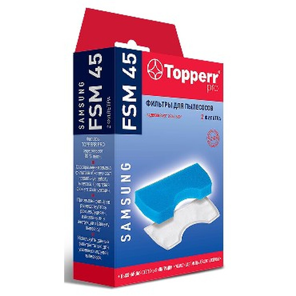 Фильтр TOPPERR FSM 45 Комплект фильтров (Губчатый фильтр+ сетчатый фильтр ) для пылесосов Samsung o-1208322