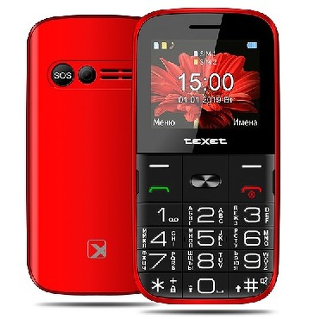 Мобильный телефон TEXET TM-B227 RED (2 SIM) o-1217236