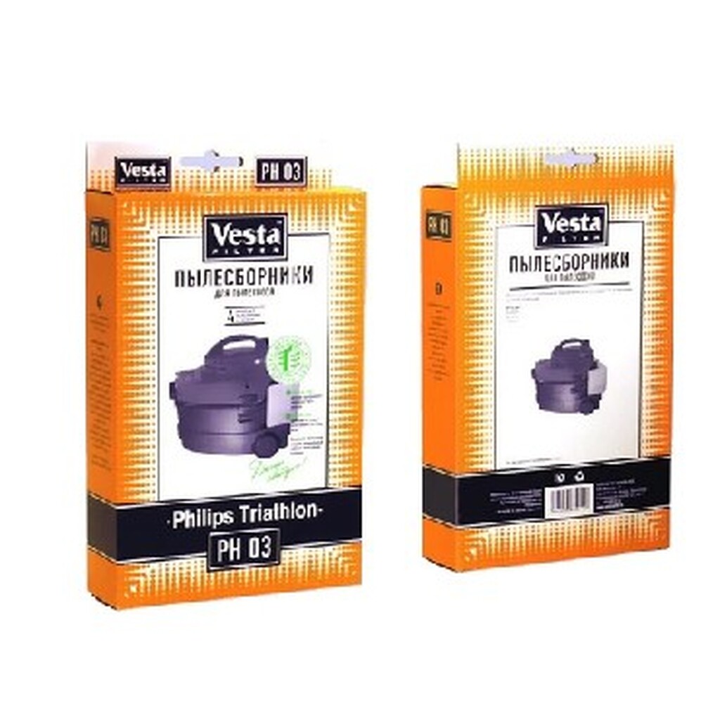 Пылесборники VESTA FILTER PH 03 бумажные (4 шт. + фильтр) o-1224182