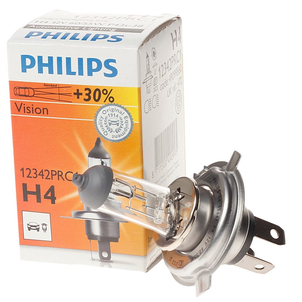 Лампа h4. H4 Philips 12342prc1 +30. PHILIPS VISION 30%12V H4 60/55W 12342PRC1. Лампа автомобильная галогенная Philips Vision +30% 12342prc1 h4 60/55w 1 шт.. PHILIPS VISION 30%12V H4 60/55W.