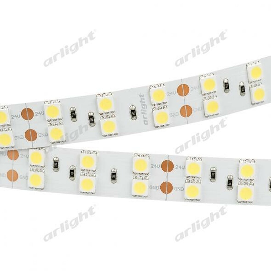 Лента RT 2-5000 24V Day White 2x2(5060,600LED,LUX) ARLIGHT 013759