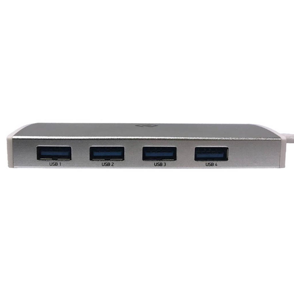 Хаб USB Digma 4 Ports USB 3.0 Silver HUB-4U3.0-UC-S 1088647