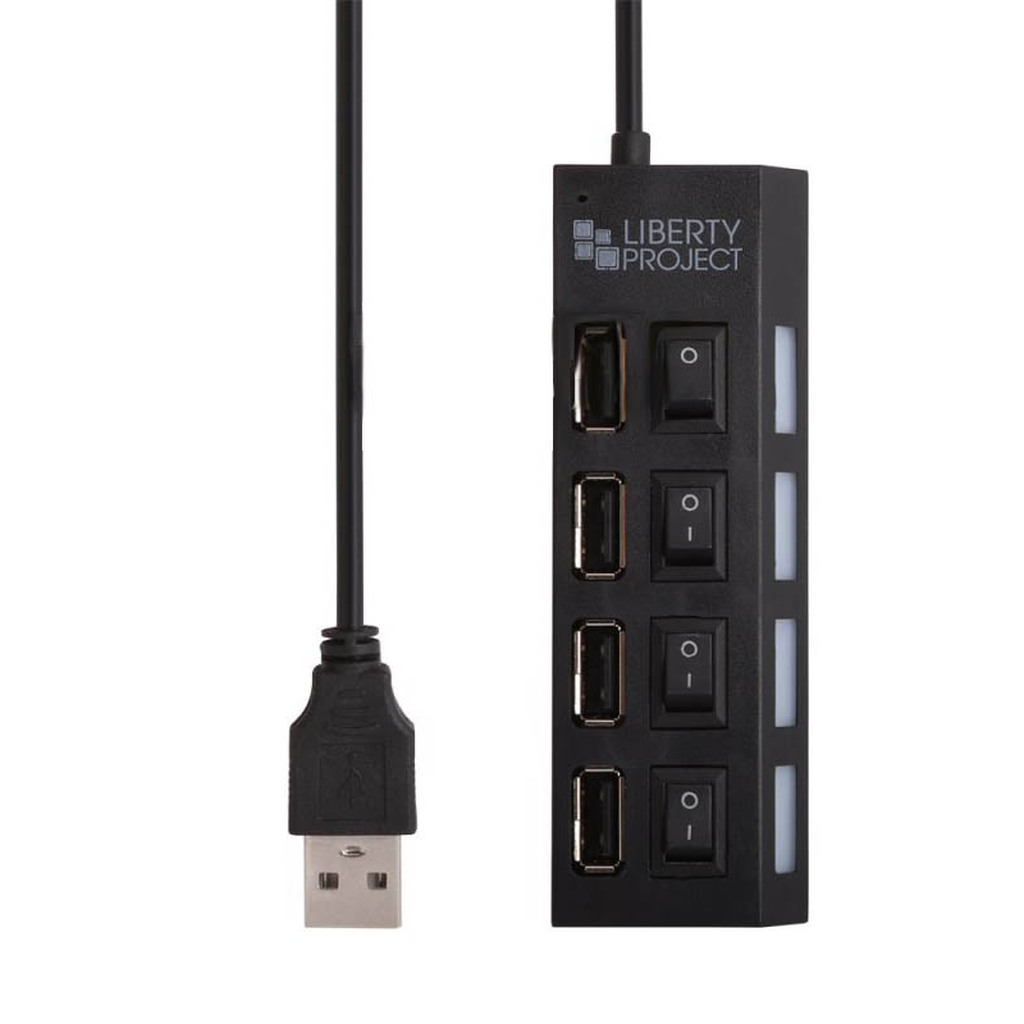 Хаб USB Liberty Project 4xUSB 2.0 Black 0L-00047781 P714007