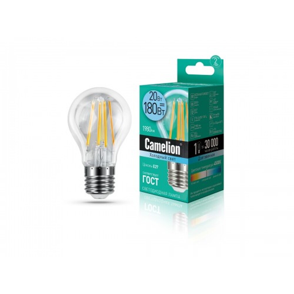 Светодиодная лампа Camelion LED20-A60-FL/845/E27 20Bт 220B 13719