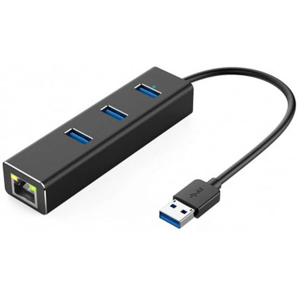 Хаб USB KS-is USB 3.0 RJ45 LAN Gigabit KS-405 P730533
