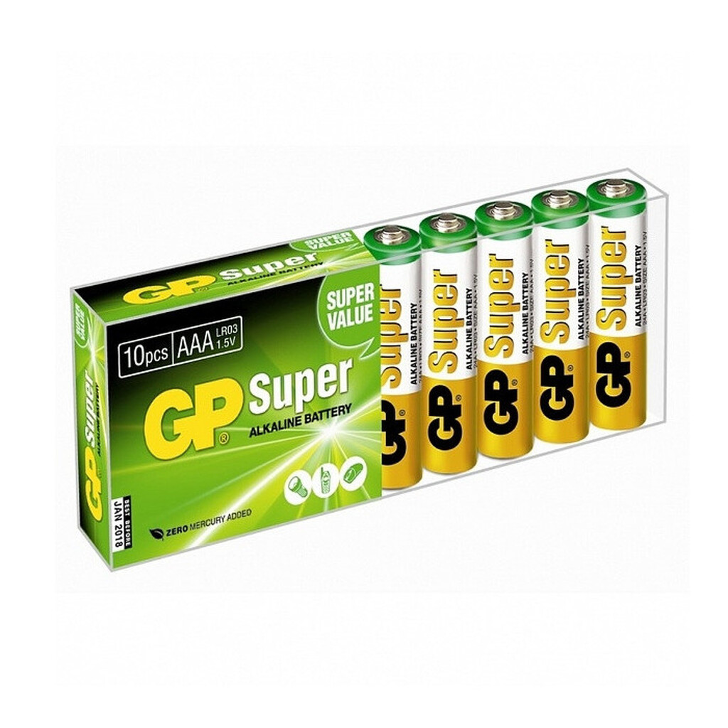 Батарейка AAA - GP Super Alkaline LR03 24A GP24A-B10 (10 штук) GP 24A-B10