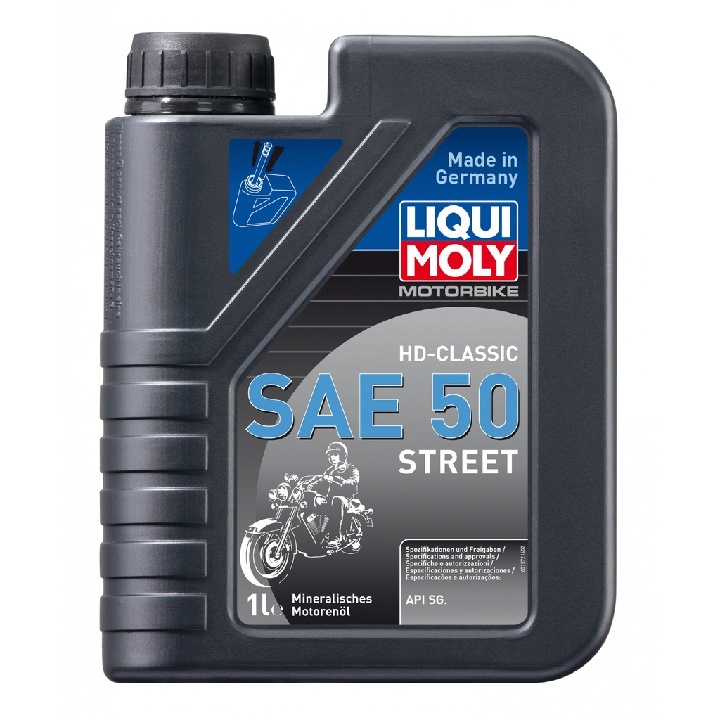 Минеральное моторное масло для 4-тактных мотоциклов 1л LIQUI MOLY Motorbike HD-Classic SAE 50 Street 1572