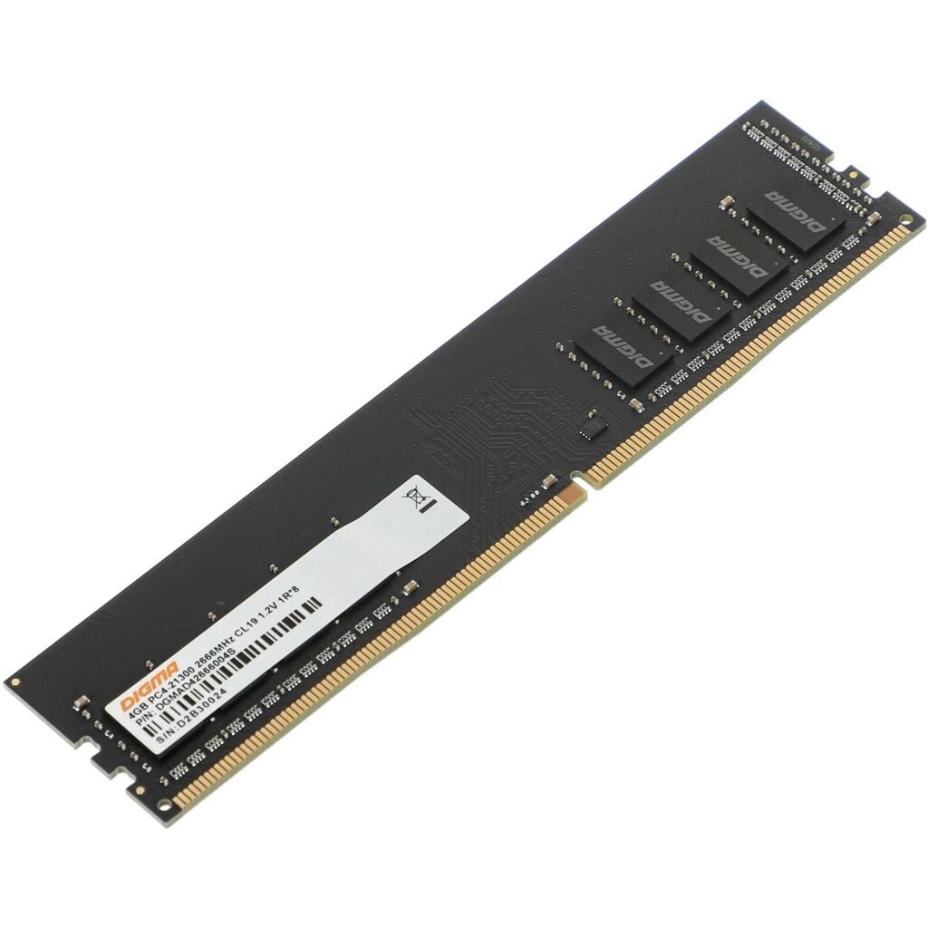 Оперативная память Digma DGMAD42666004S DDR4 -  4ГБ 2666МГц, DIMM,  Ret 1784263