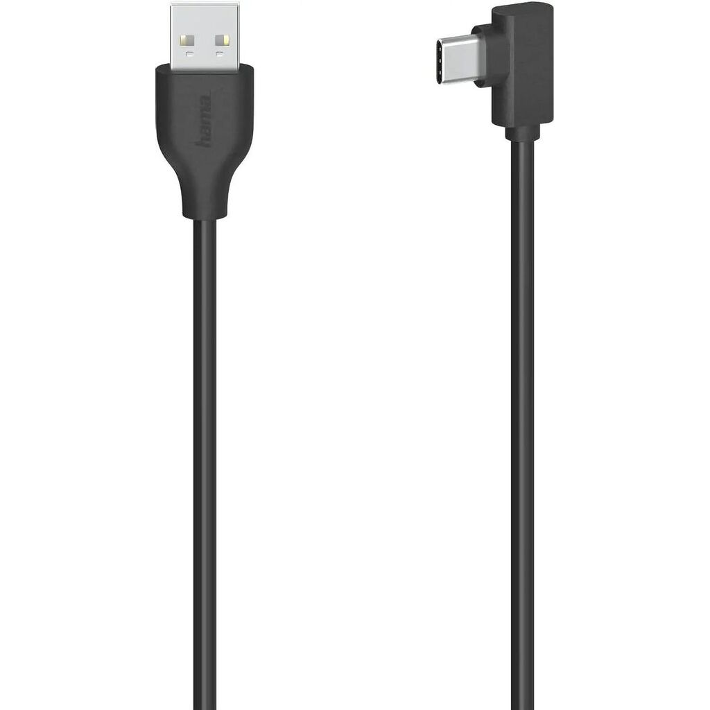 Кабель USB HAMA H-200646,  USB Type-C (угловой) -  USB A(m) (прямой),  0.75м,  черный 00200646