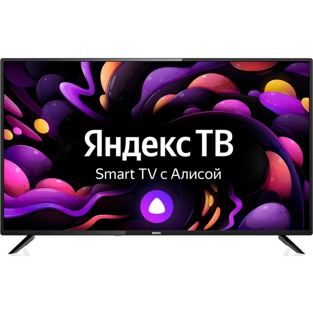 40" Телевизор BBK FULL HD, черный, СМАРТ ТВ, Яндекс.ТВ 40LEX-7257/FTS2C