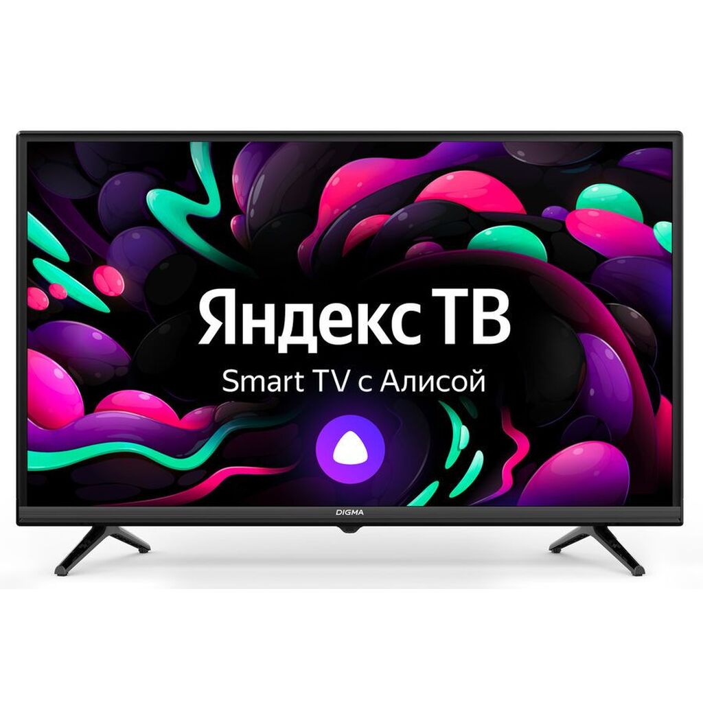 32" Телевизор, FULL HD, черный, СМАРТ ТВ, Яндекс.ТВ Digma DM-LED32SBB35