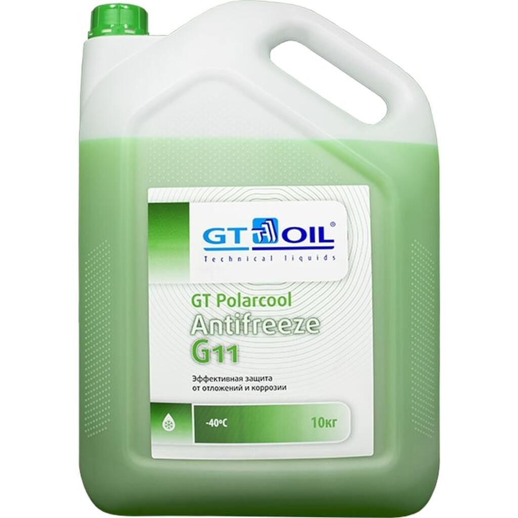 Антифриз GT OIL Polarcool G11 зеленый, 10 кг 1950032214021