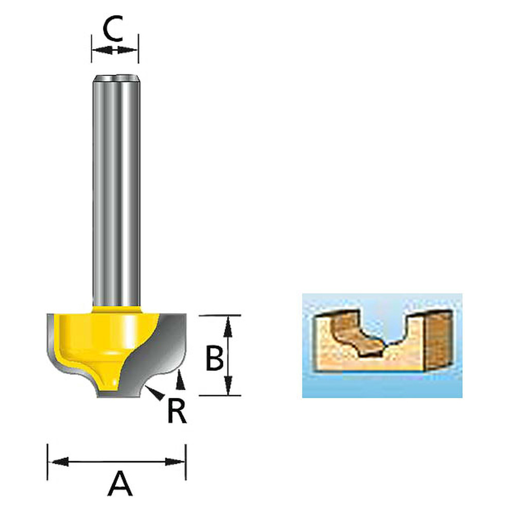 Фреза пазовая (23х13х32 мм; хвостовик 8 мм; 2 лезвия) Makita D-10992