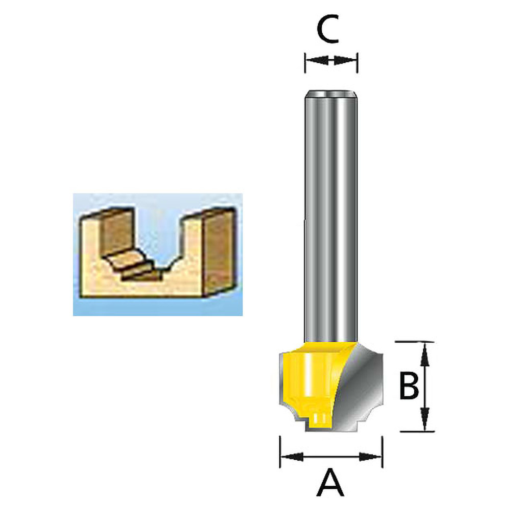 Фреза пазовая (19,05х11,11х32 мм; хвостовик 8 мм; 2 лезвия) Makita D-11112