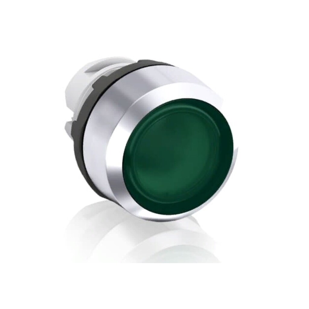 Кнопка без фиксации ABB MP1-21G зеленая, низкая с подсветкой 1SFA611100R2102