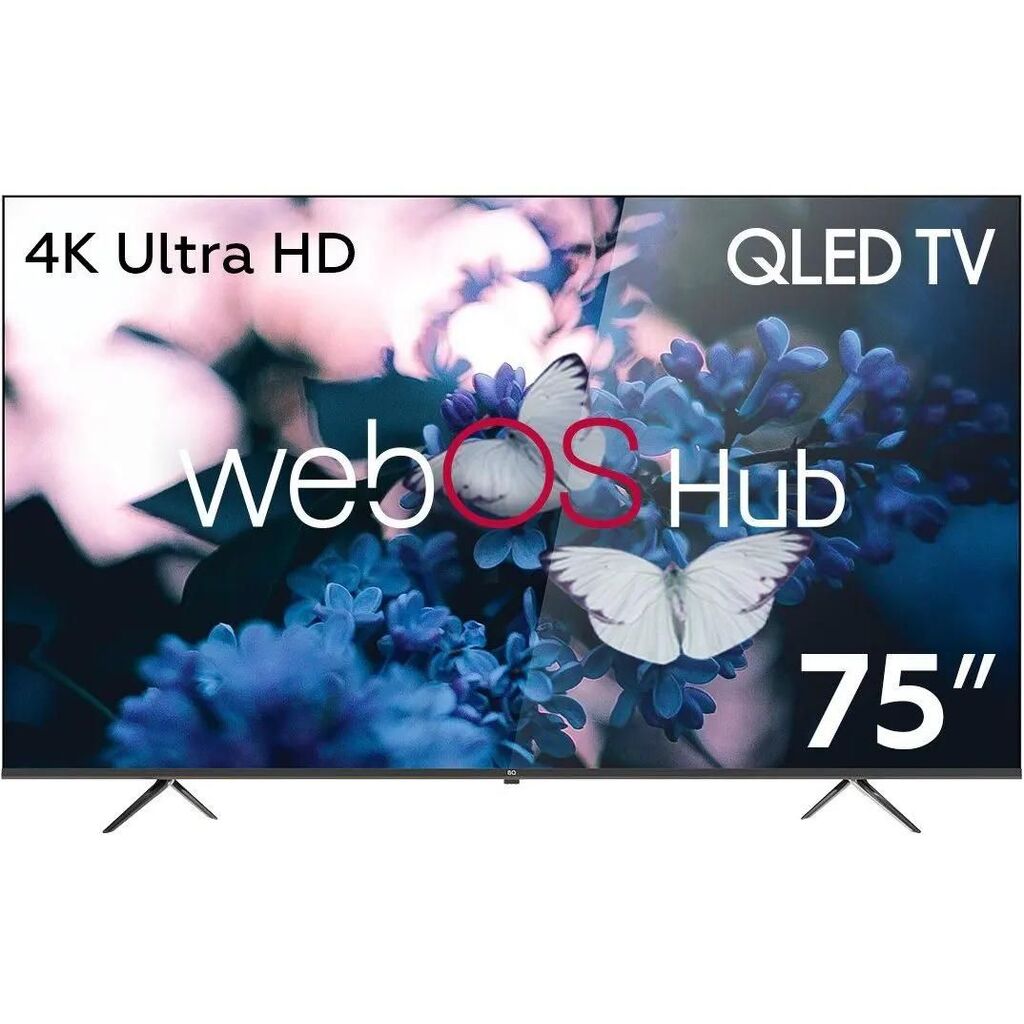 75" Телевизор QLED, 4K Ultra HD, черный, СМАРТ ТВ, WebOS BQ 75FSU02B