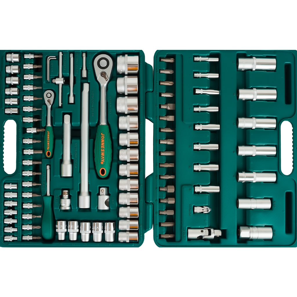 Набор торцевых головок 1/4"DR 4-14 мм и 1/2"DR 10-32 мм, 94 предмета, Jonnesway S04H52494S