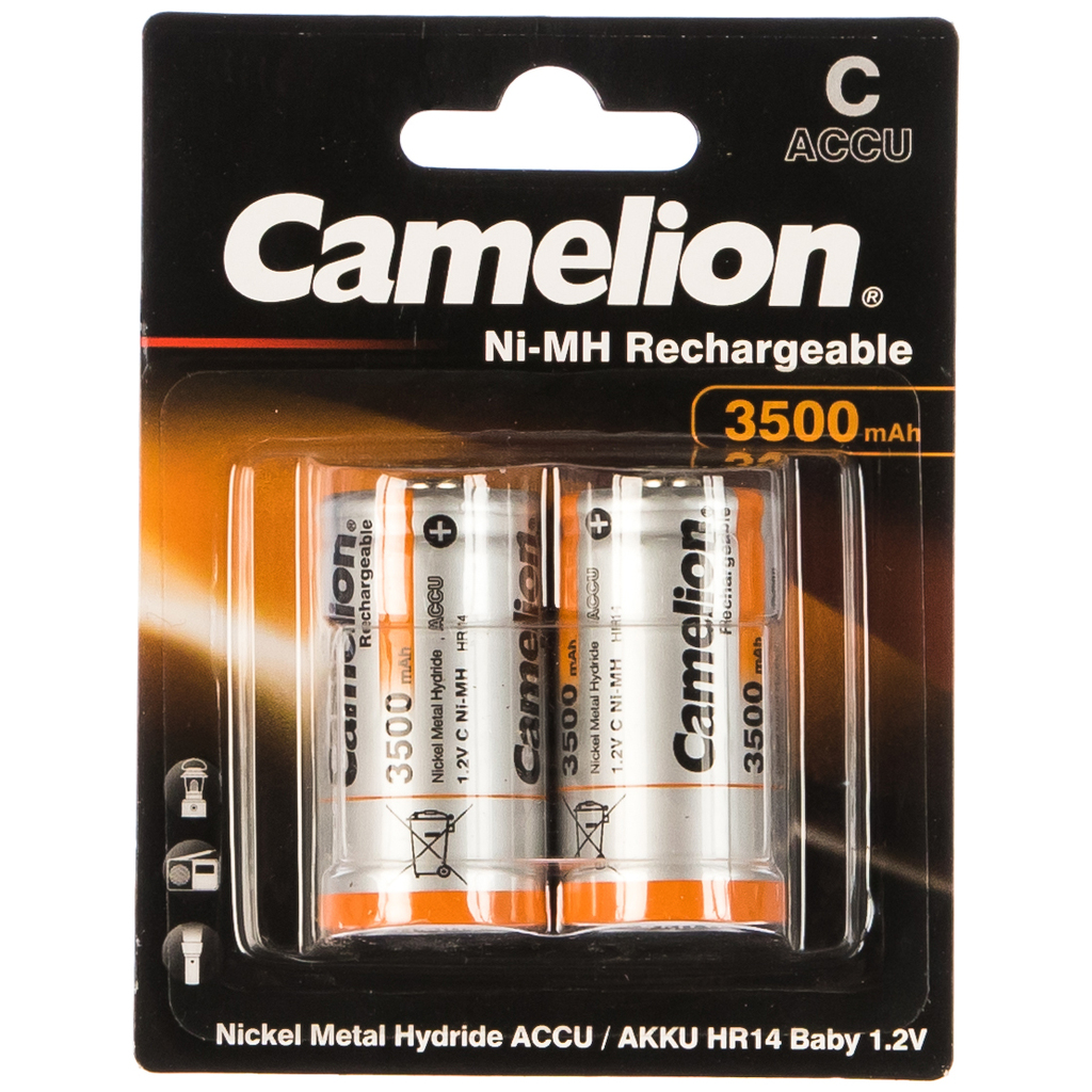 Аккумулятор Camelion 1.2В C-3500mAh Ni-Mh BL-2, 6184