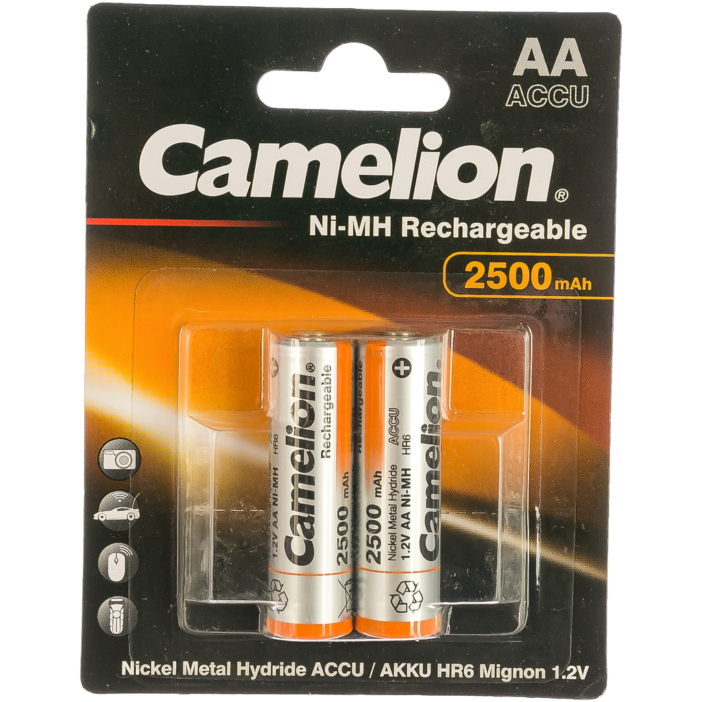 Аккумулятор Camelion 1.2В AA-2500mAh Ni-Mh BL-2, 6107