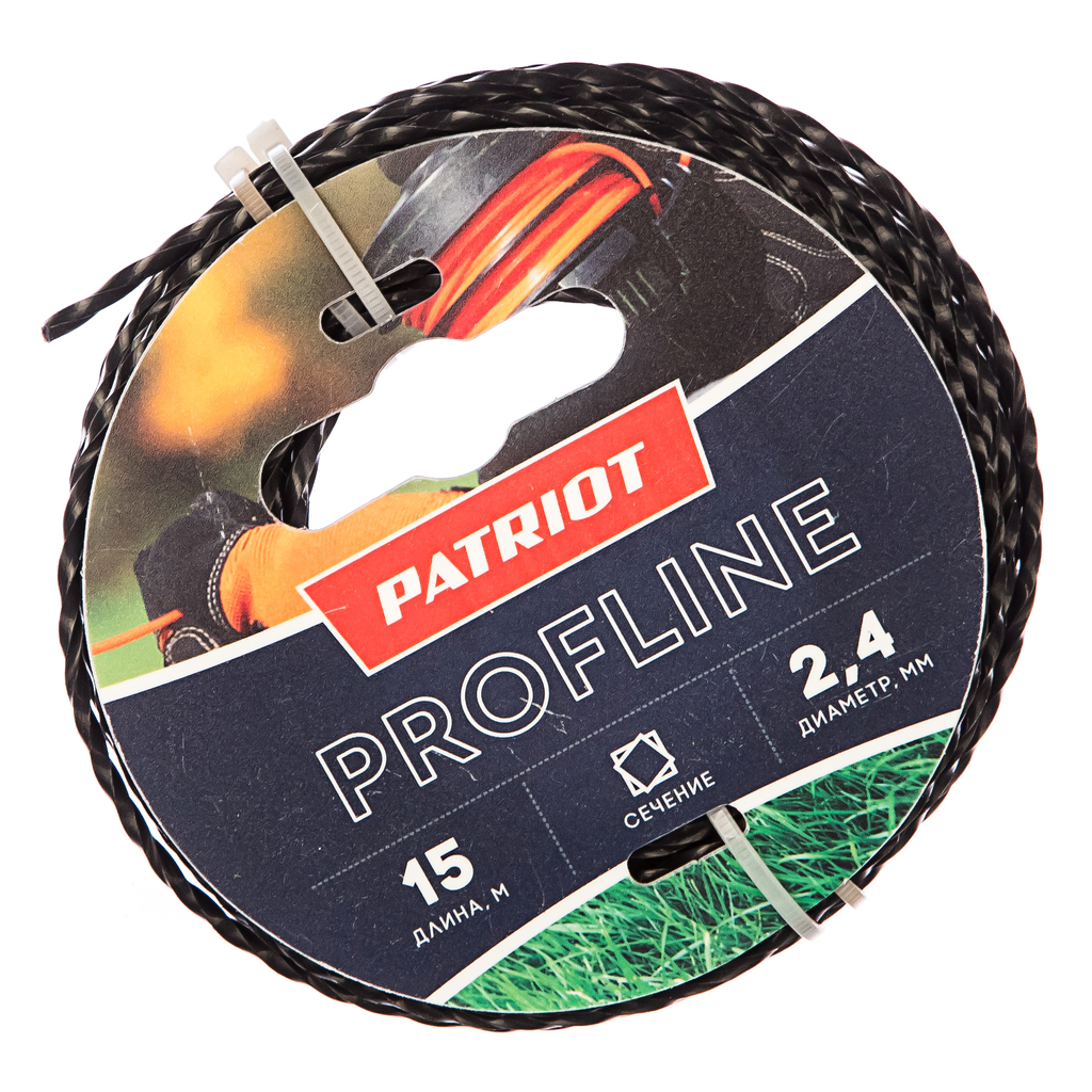 Леска Profline (2.4 мм; 15 м; скрученный квадрат) PATRIOT 805402206