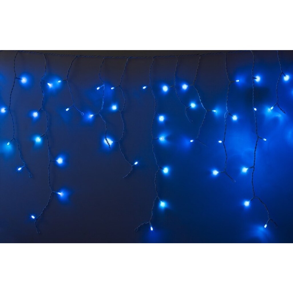 Гирлянда Neon-Night АЙСИКЛ бахрома, 4.8х0.6м, белый ПВХ, 152 LED СИНИЕ 255-136-6