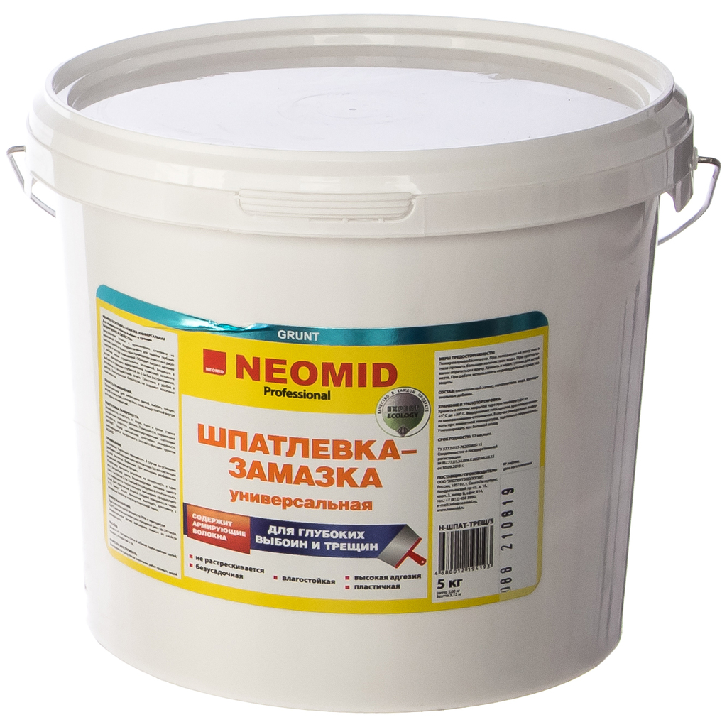 Шпатлевка для выбоин и трещин Neomid 5 кг ЭЭ Н-Шпат-трещ/5 15827089