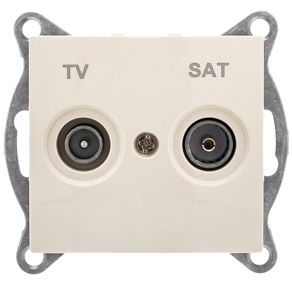 Механизм TV+ SAT розетки GUSI ELECTRIC Bravo оконечной, СУ, бежевый С10TS1-003