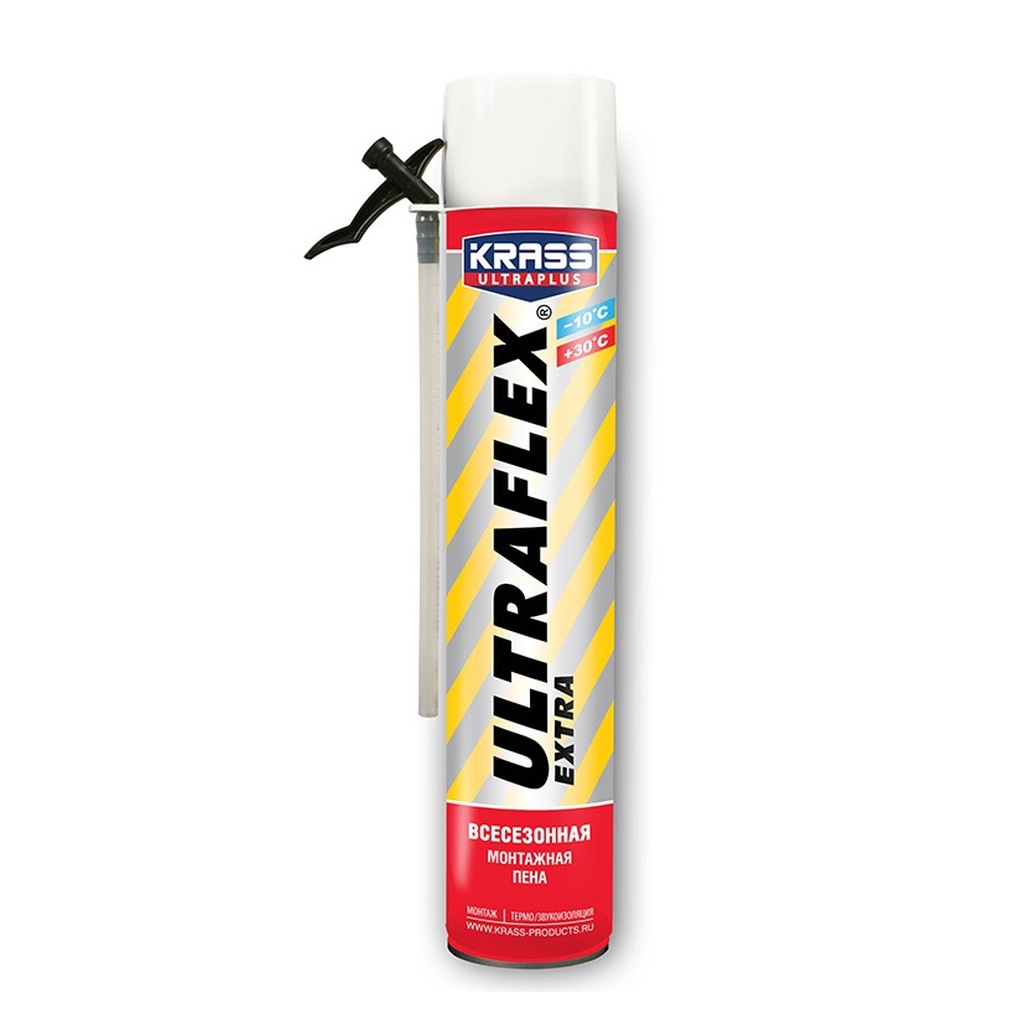 Монтажная пена KRASS ULTRAFLEX Extra всесезонная 0,65 л Лк-00003909