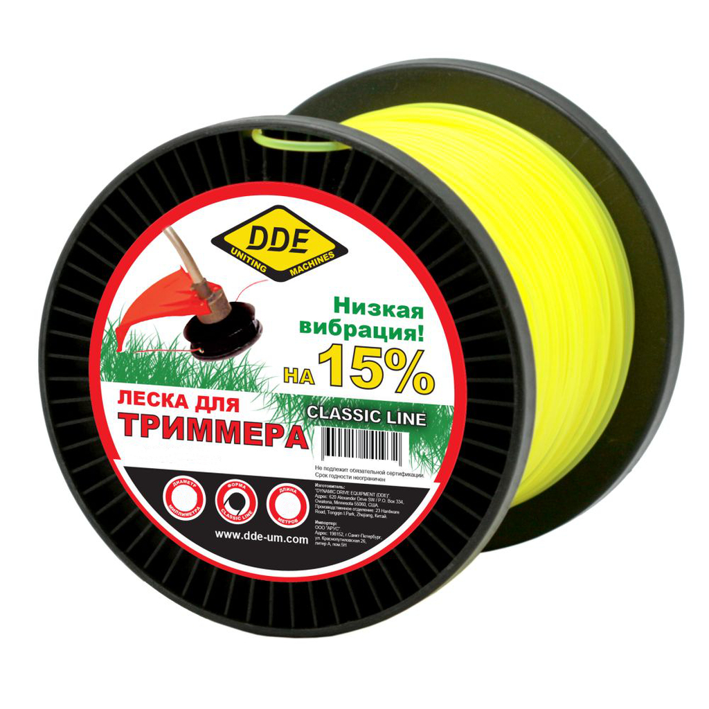 Корд триммерный Classic line на катушке (520 м; 2 мм) DDE 241-925