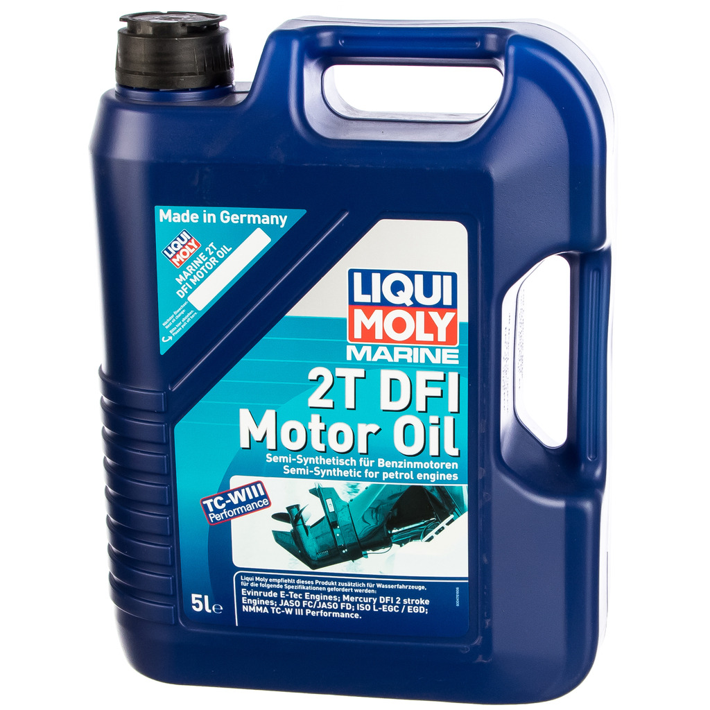 Полусинтетическое моторное масло для водной техники LIQUI MOLY Marine 2T DFI Motor Oil 5л 25063