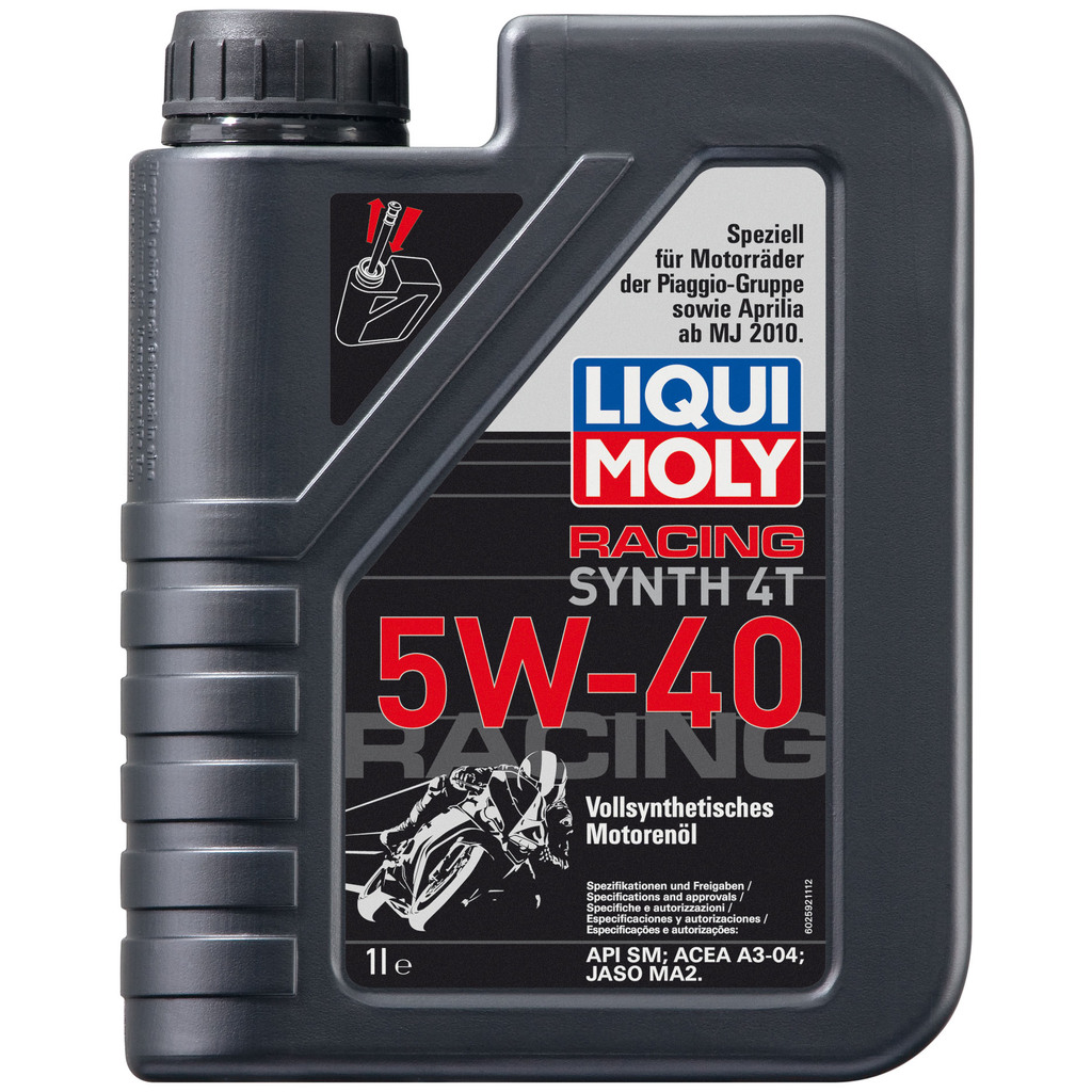 Cинтетическое моторное масло для 4-тактных мотоциклов 1л 5W-40 LIQUI MOLY Motorbike 4T Synth Street Race 2592