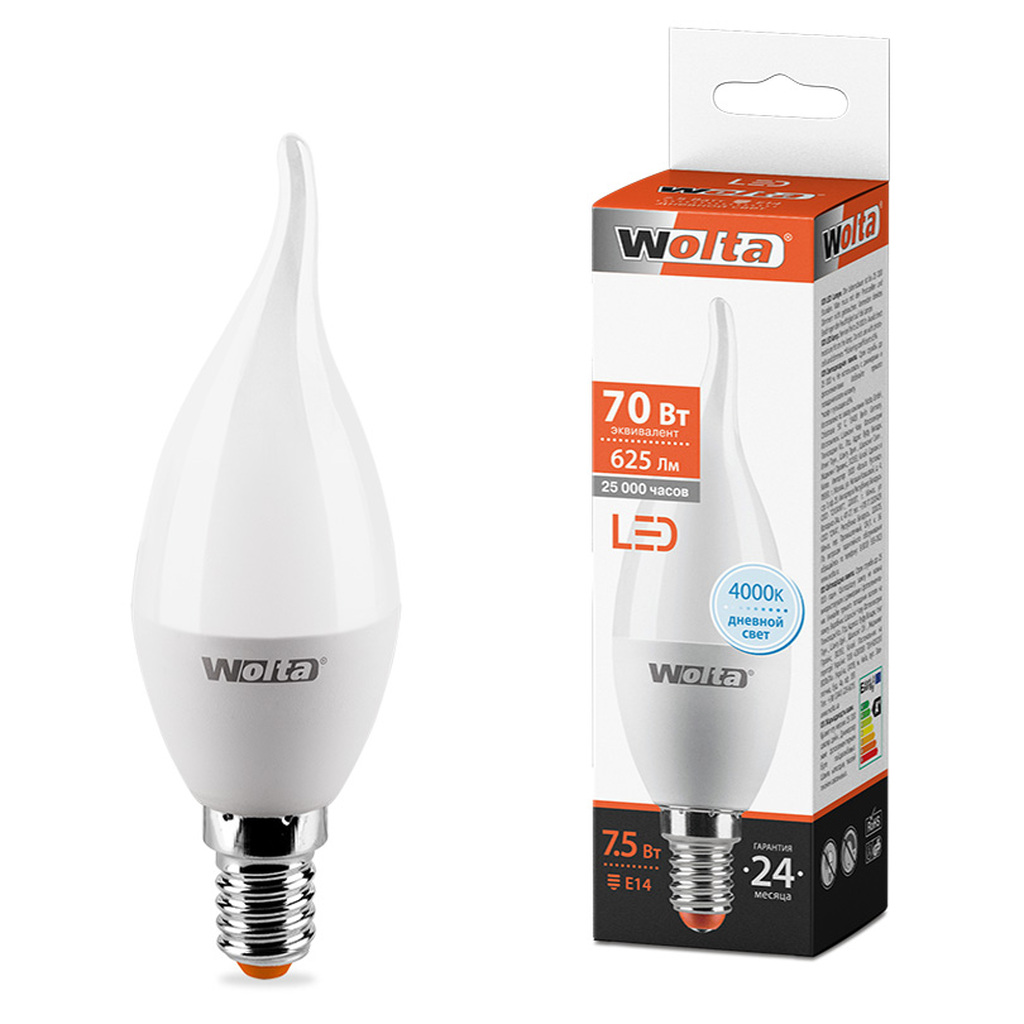 Лампа WOLTA LED 25SCD7.5E14