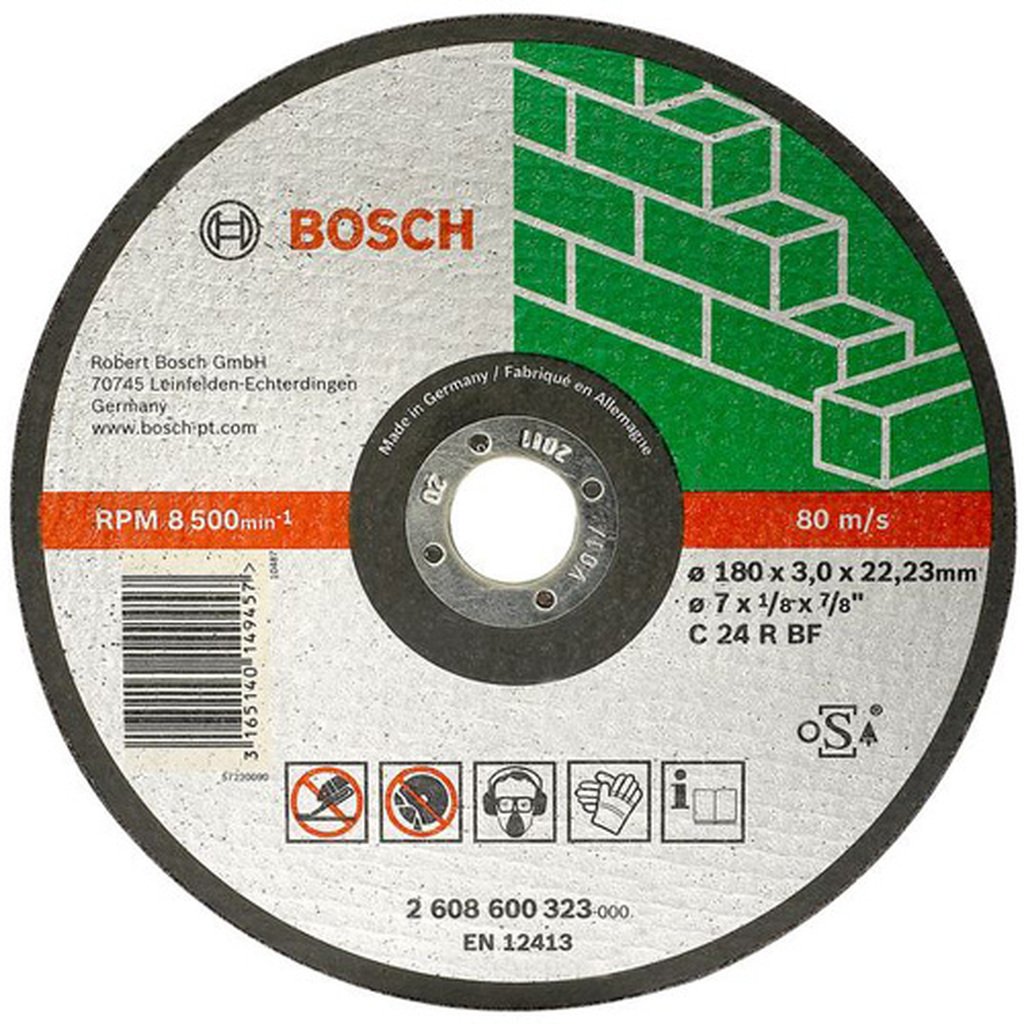 Диск отрезной по камню 180х22, 2 мм Bosch 2.608.600.323