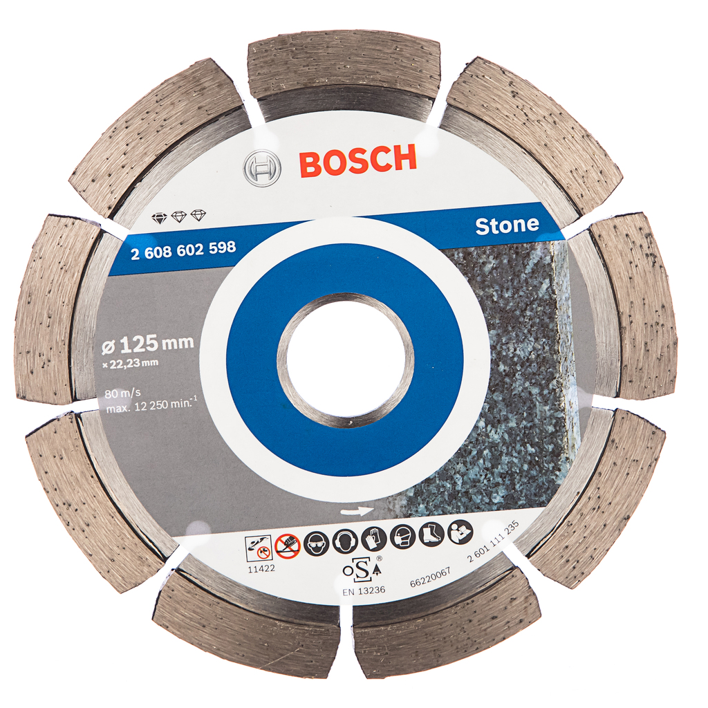 Диск алмазный отрезной Professional for Stone (125х22.2 мм) для УШМ Bosch 2608602598