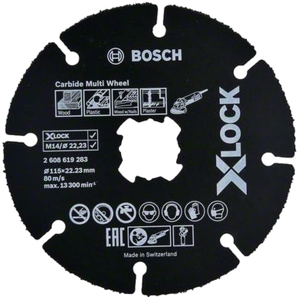 Круг отрезной по дереву X-LOCK (115х22.2 мм) для УШМ Bosch 2608619283