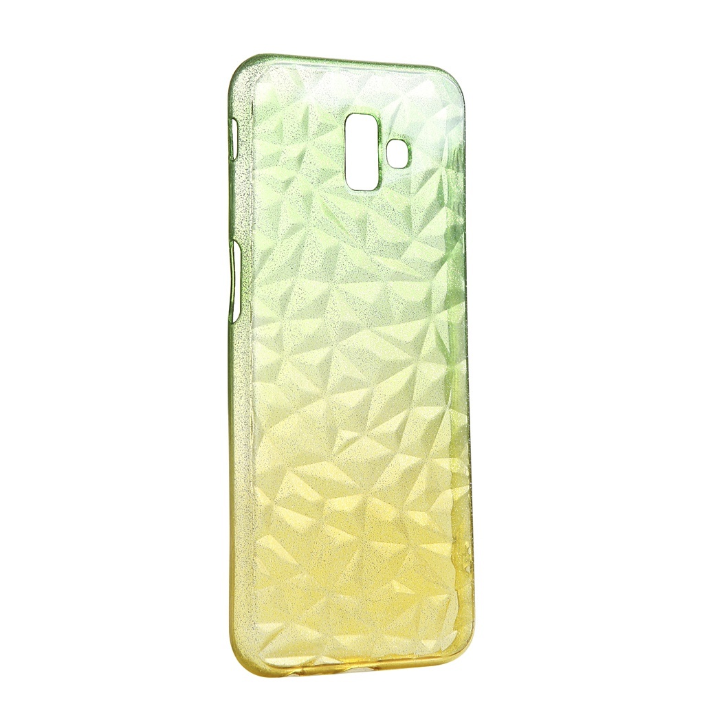 Чехол Krutoff для Samsung Galaxy J6 Plus SM-J610 Crystal Silicone Yellow-Green 12260