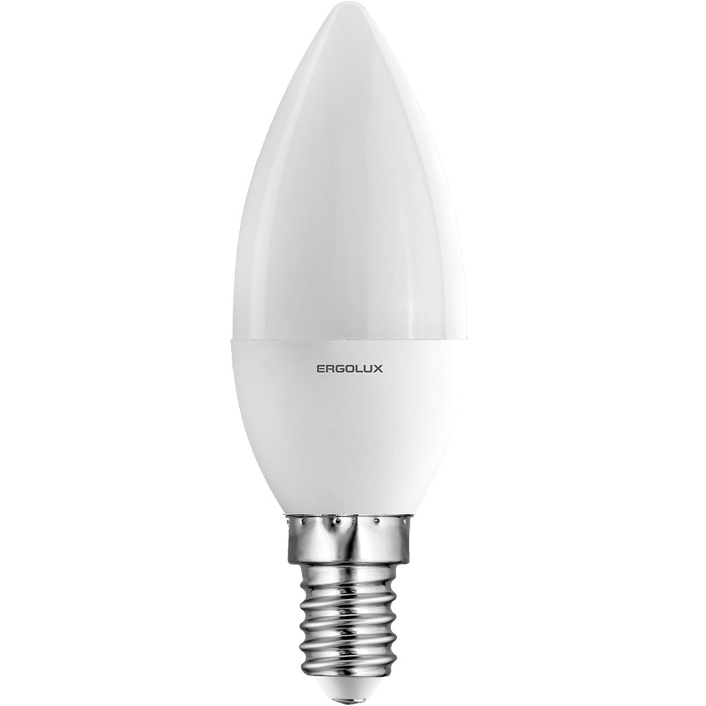 Светодиодная лампа Свеча Ergolux LED-C35-7W-E14-3K 7Вт E14 3000K 172-265В 12134