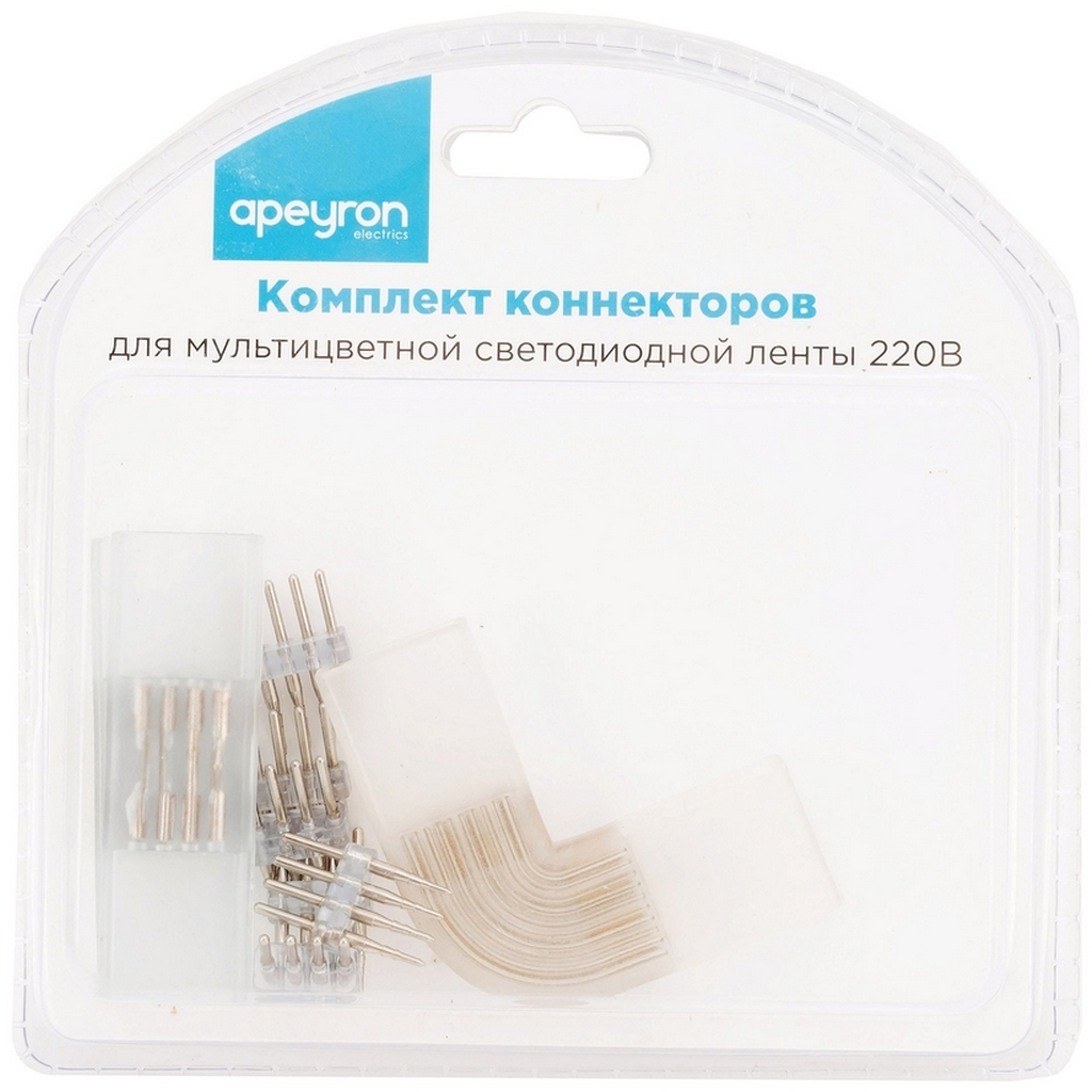 Комплект коннекторов Apeyron прямой и L-образный для 220В 09-19