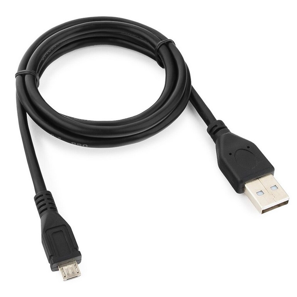 Кабель Cablexpert USB 2.0 Pro AM/microBM 5P, 1м, экран, черный, пакет CCP-mUSB2-AMBM-1M