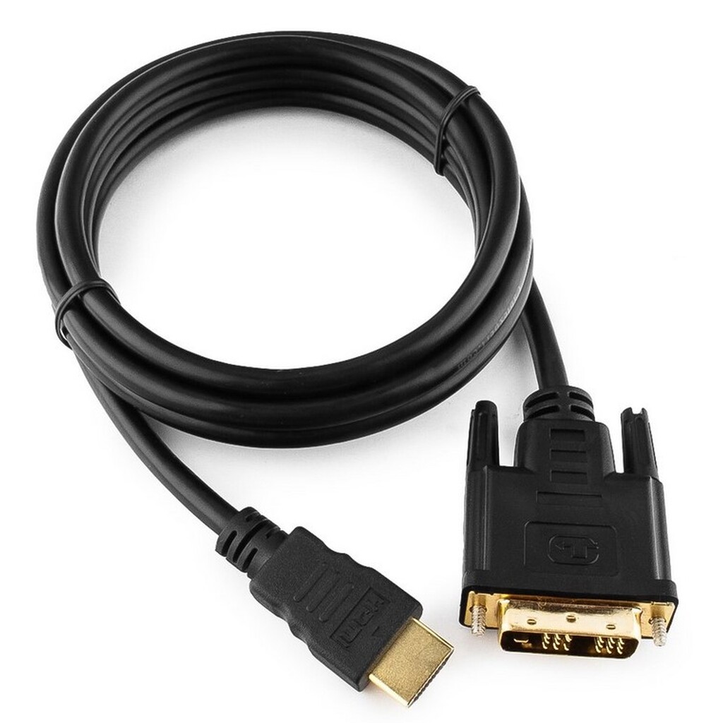 Кабель Cablexpert HDMI-DVI 19M/19M, 1.8м, single link, черный CC-HDMI-DVI-6