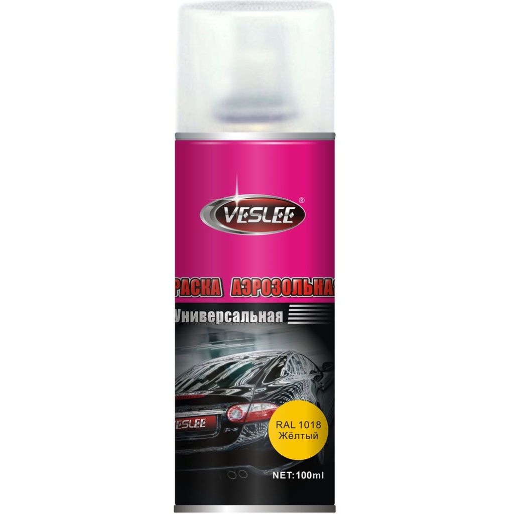 Аэрозольная краска Veslee 100ml цвет желтый VL-P2E 1018