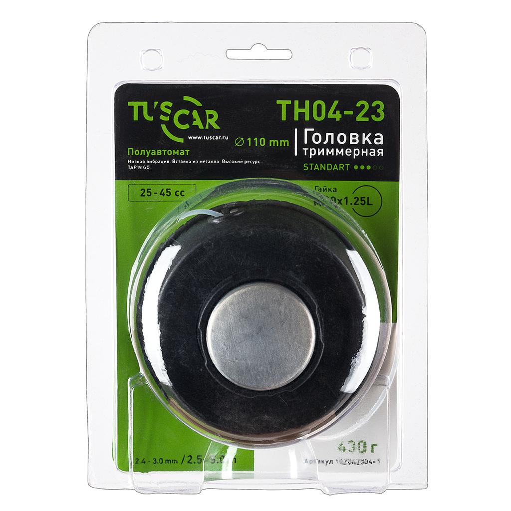 Головка триммерная TH04-23, Standart, гайка M10x1,25L TUSCAR 102042304-1