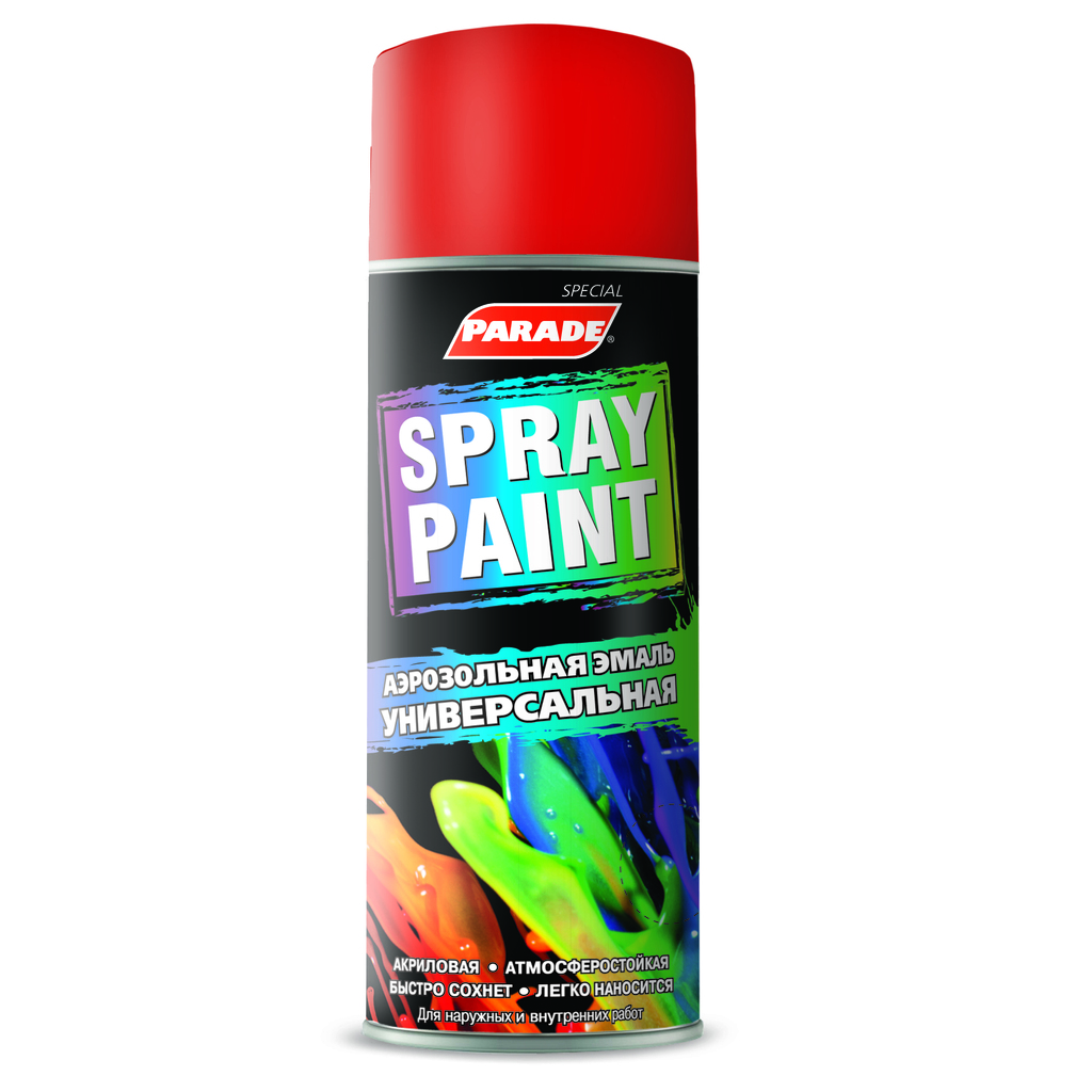 Аэрозольная эмаль PARADE SPRAY PAINT RAL 3020 Транспортный-красный Лк-00008445